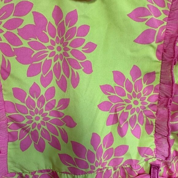 Trish Scully Pink and Green Azalea Sleeveless Evelyn Dress Size 6X - Picture 6 of 8